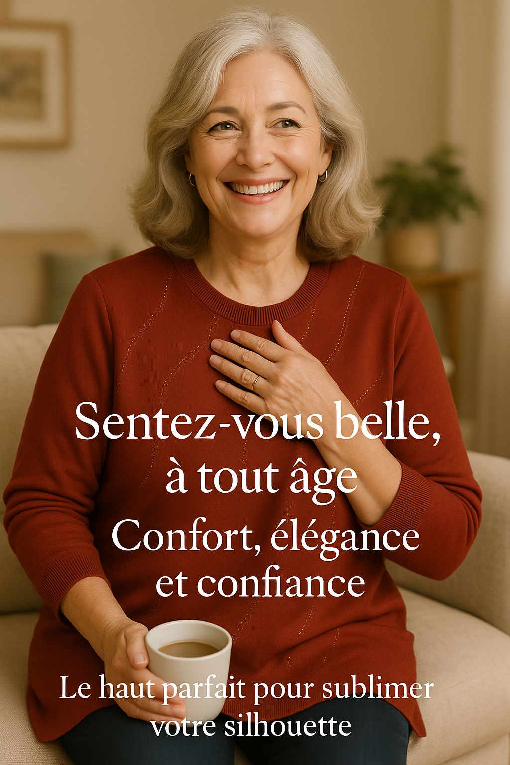 Zanorly™ Douce Bella – Le haut parfait pour dissimuler le ventre avec style, douceur et éclat