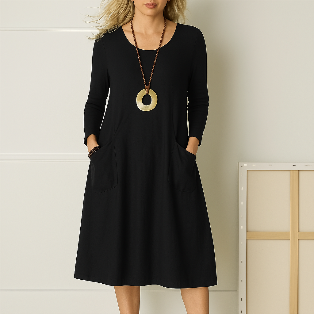 Zanorly™ Sophie Manches Longues - Robe Élégante avec Couverture Raffinée du Ventre