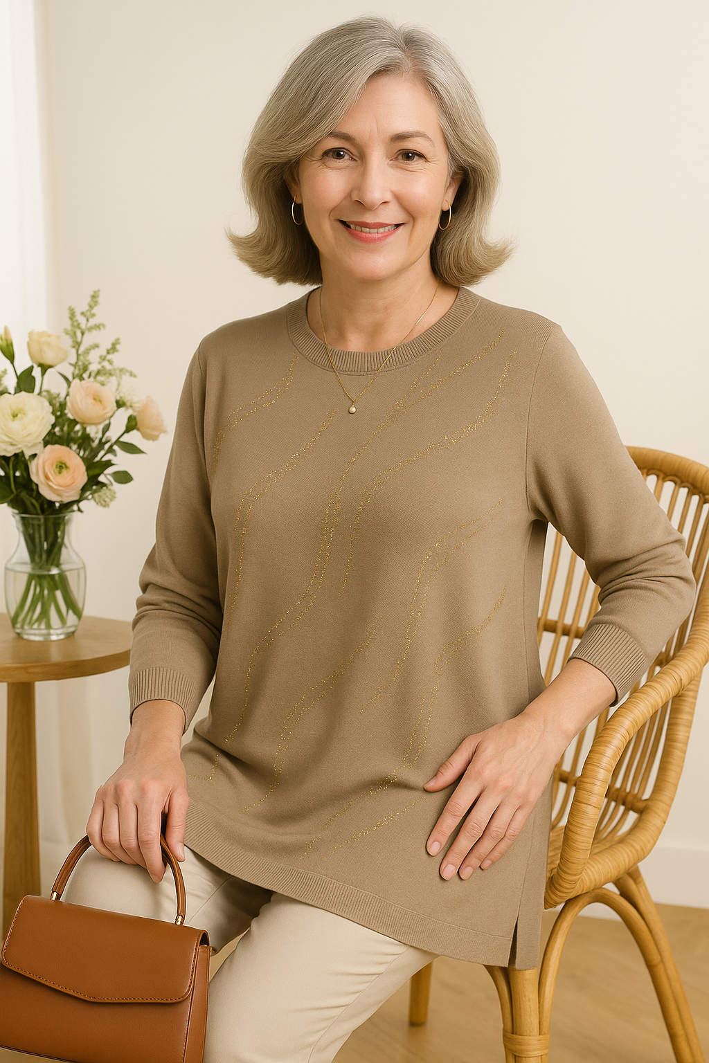Zanorly™ Douce Bella – Le haut parfait pour dissimuler le ventre avec style, douceur et éclat