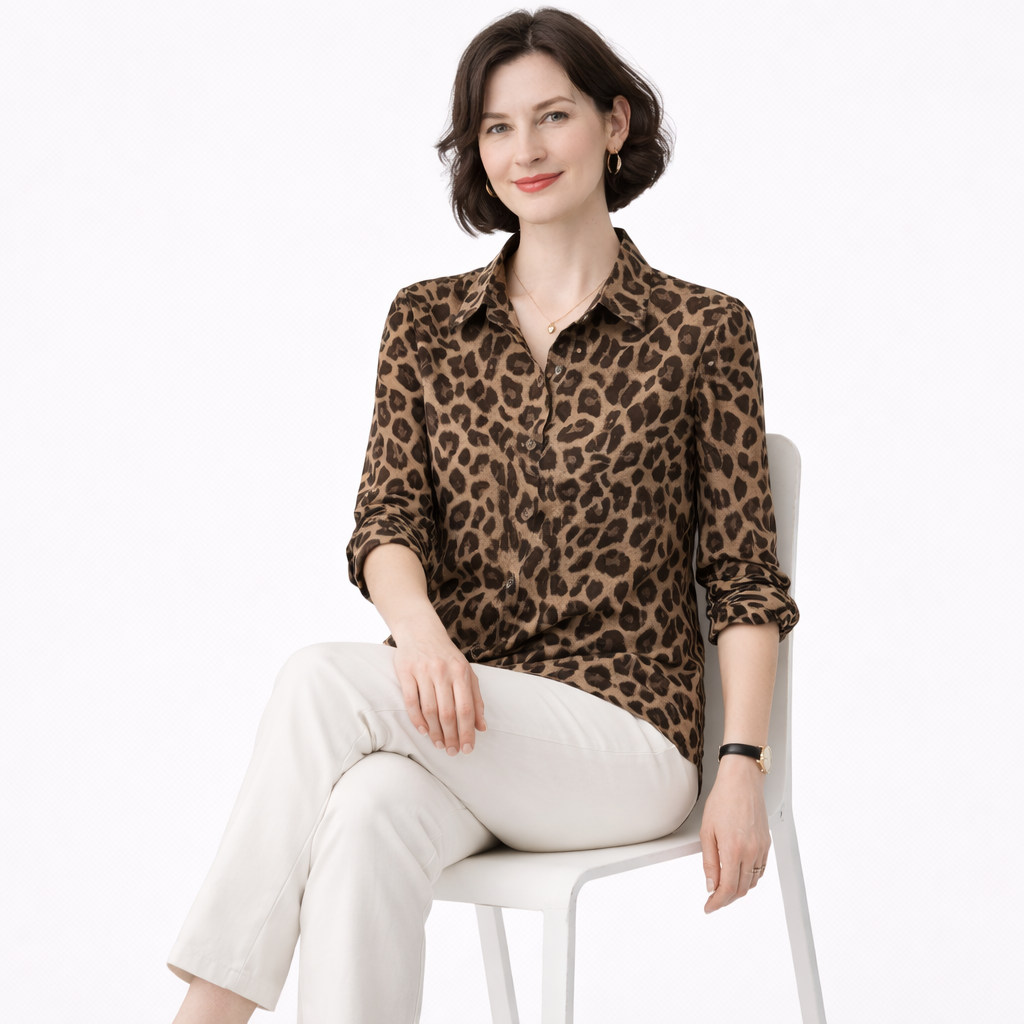 Zanorly™ Chemise Léopard Élégante – Confort & Style Chic pour Femme