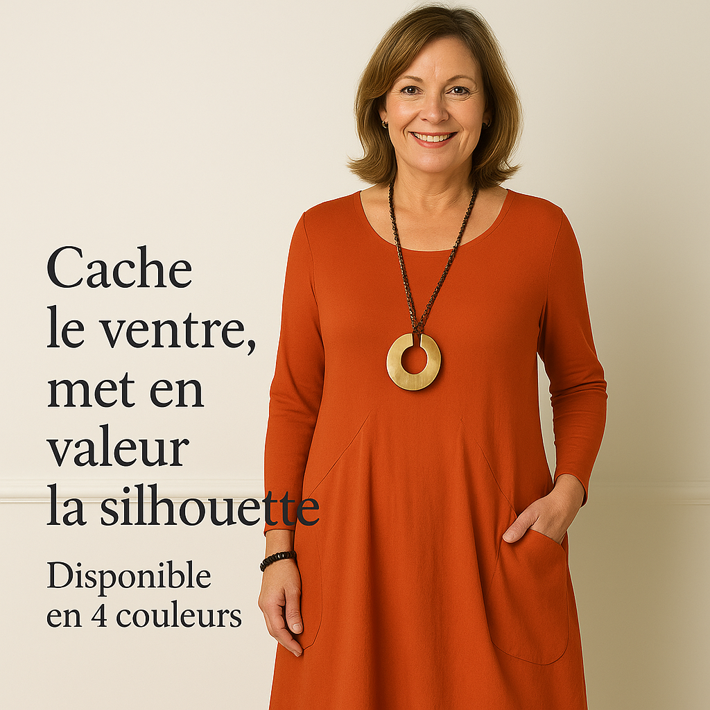 Zanorly™ Sophie Manches Longues - Robe Élégante avec Couverture Raffinée du Ventre