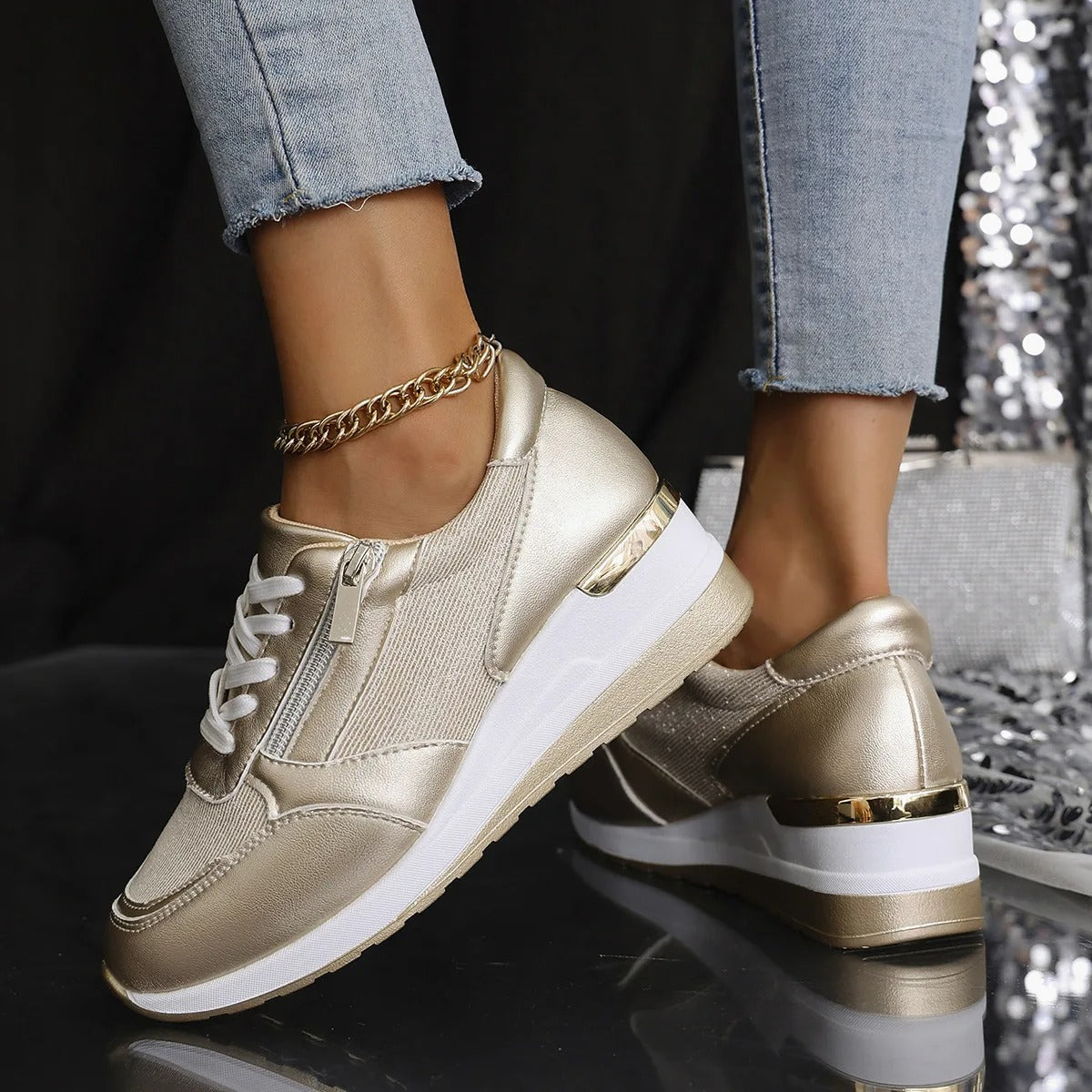 Zanorly™ Silvéa – Sneakers Élégantes & Confort Absolu
