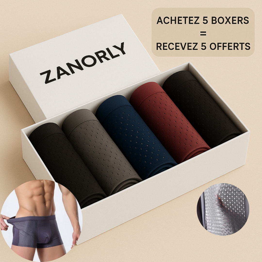 Zanorly™ Boxers en Bambou Écologiques – Confort Doux, Respirant et Durable