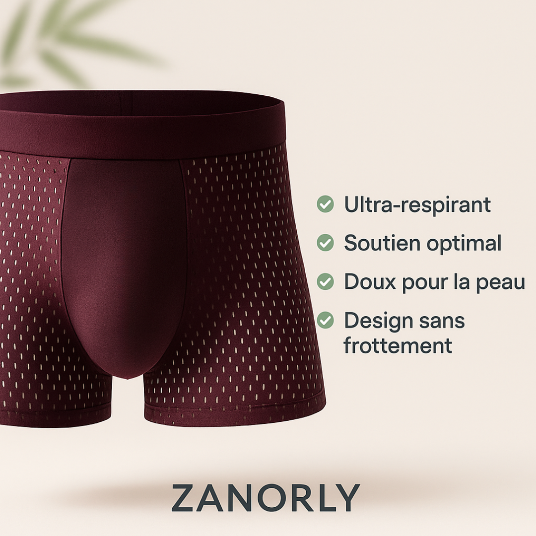 Zanorly™ Boxer Bambou – Confort Ultra-Respirant au Quotidien