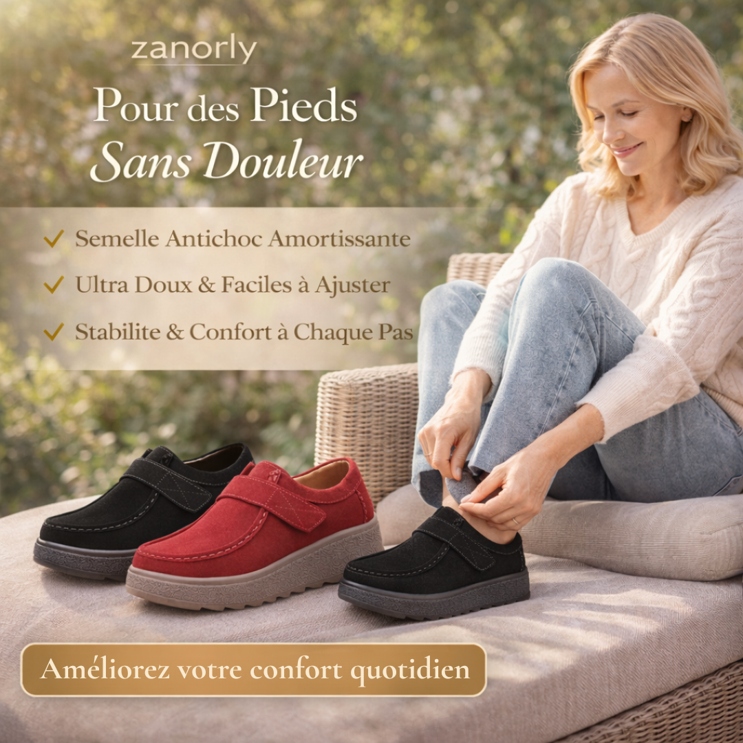 Zanorly Chaussures Confort Orthopédiques Femme – Stabilité, Soutien et Élégance au Quotidien