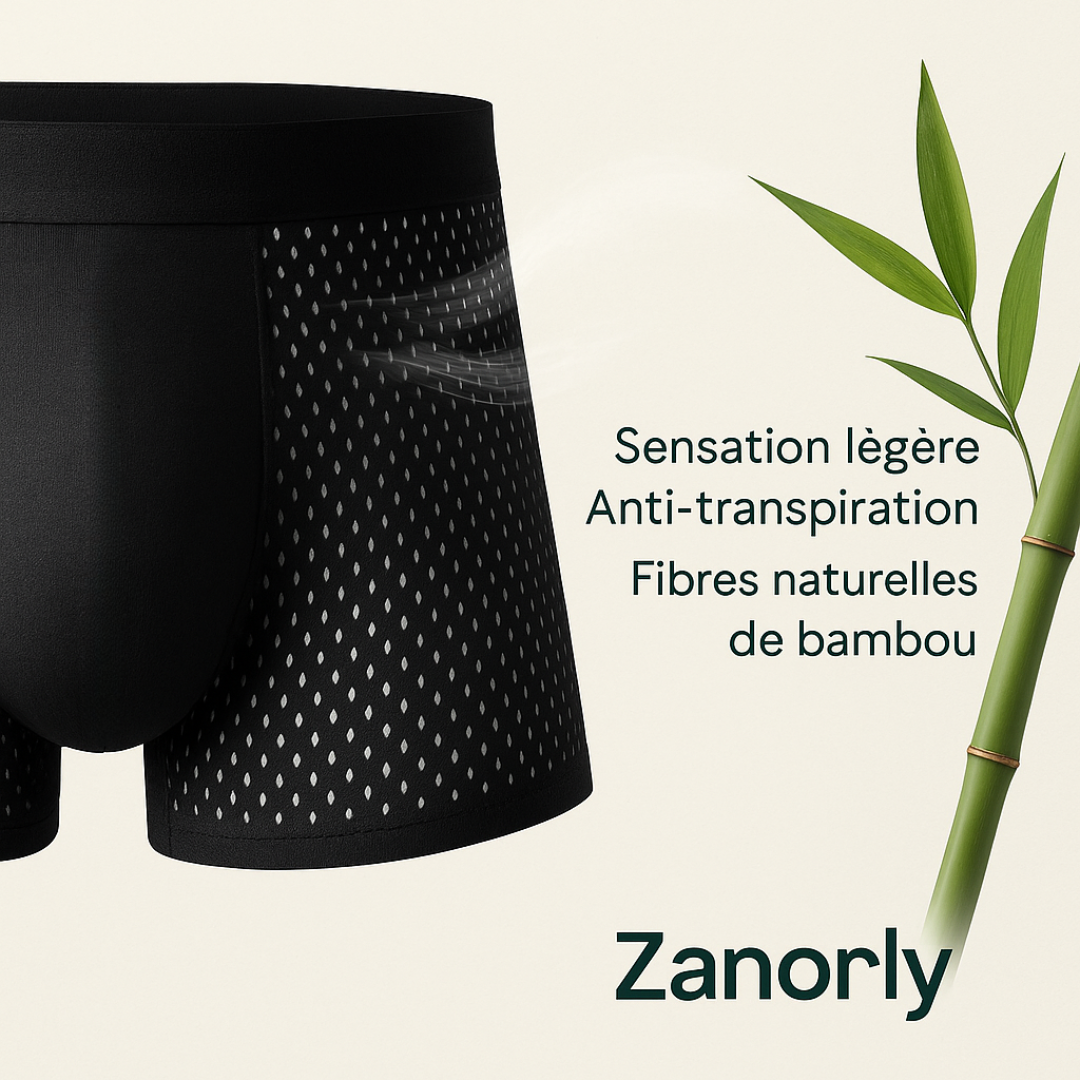 Zanorly™ Boxers en Bambou Écologiques – Confort Doux, Respirant et Durable