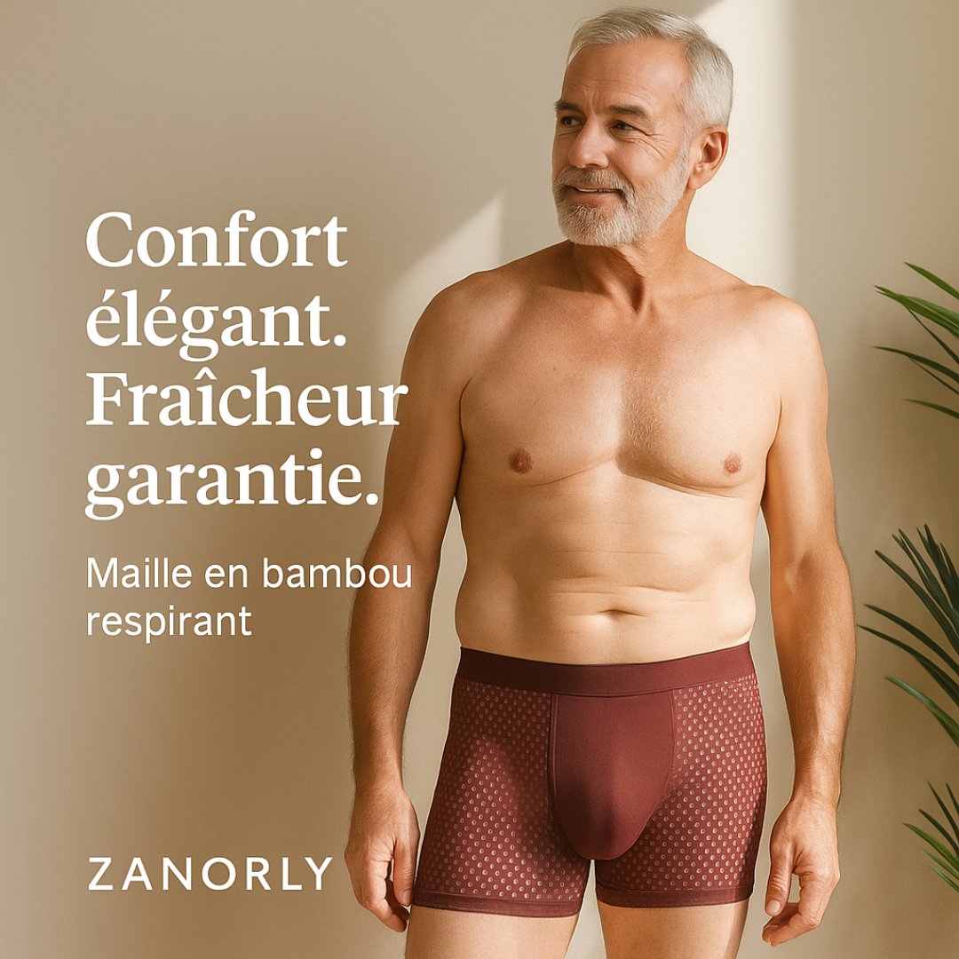 Zanorly™ Boxer Bambou – Confort Ultra-Respirant au Quotidien