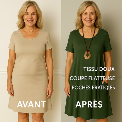 Zanorly™ Sophie - Robe Élégante avec Couverture Subtile du Ventre