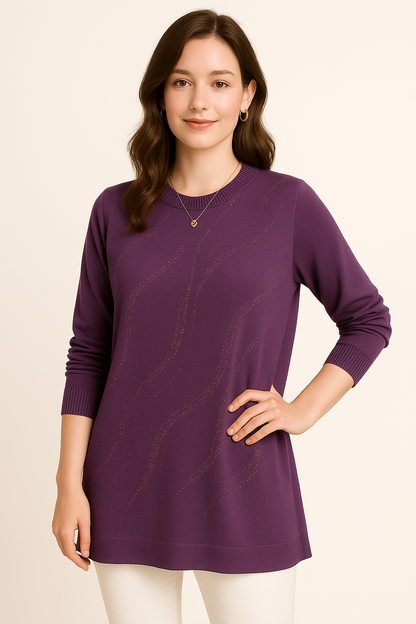 Zanorly™ Douce Bella – Le haut parfait pour dissimuler le ventre avec style, douceur et éclat