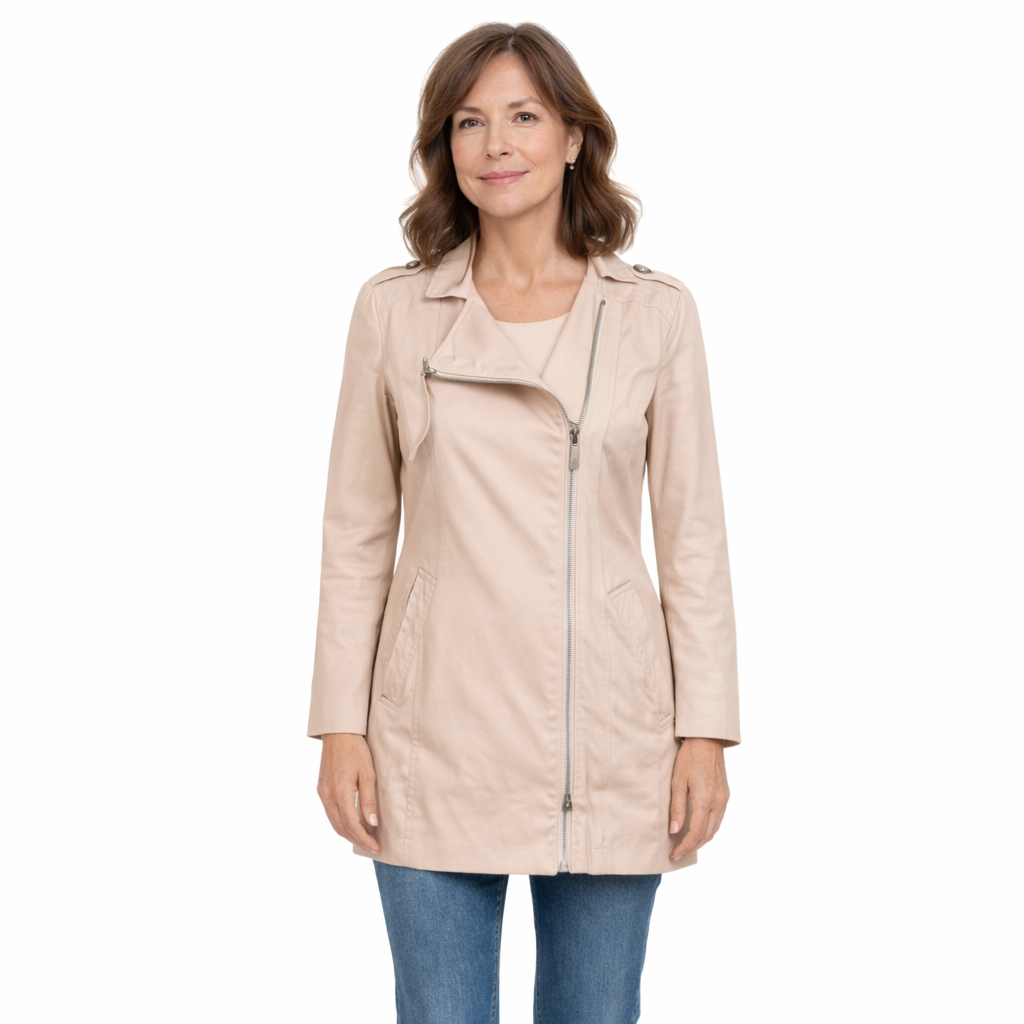 Zanorly™ Manteau Élégance Zip Asymétrique – Chic, Confort & Silhouette Sublimée