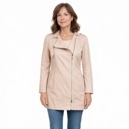 Zanorly™ Manteau Élégance Zip Asymétrique – Chic, Confort & Silhouette Sublimée