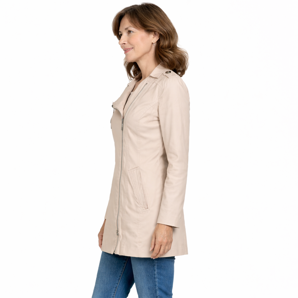 Zanorly™ Manteau Élégance Zip Asymétrique – Chic, Confort & Silhouette Sublimée