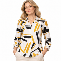 Blanc à imprimé jaune et noir