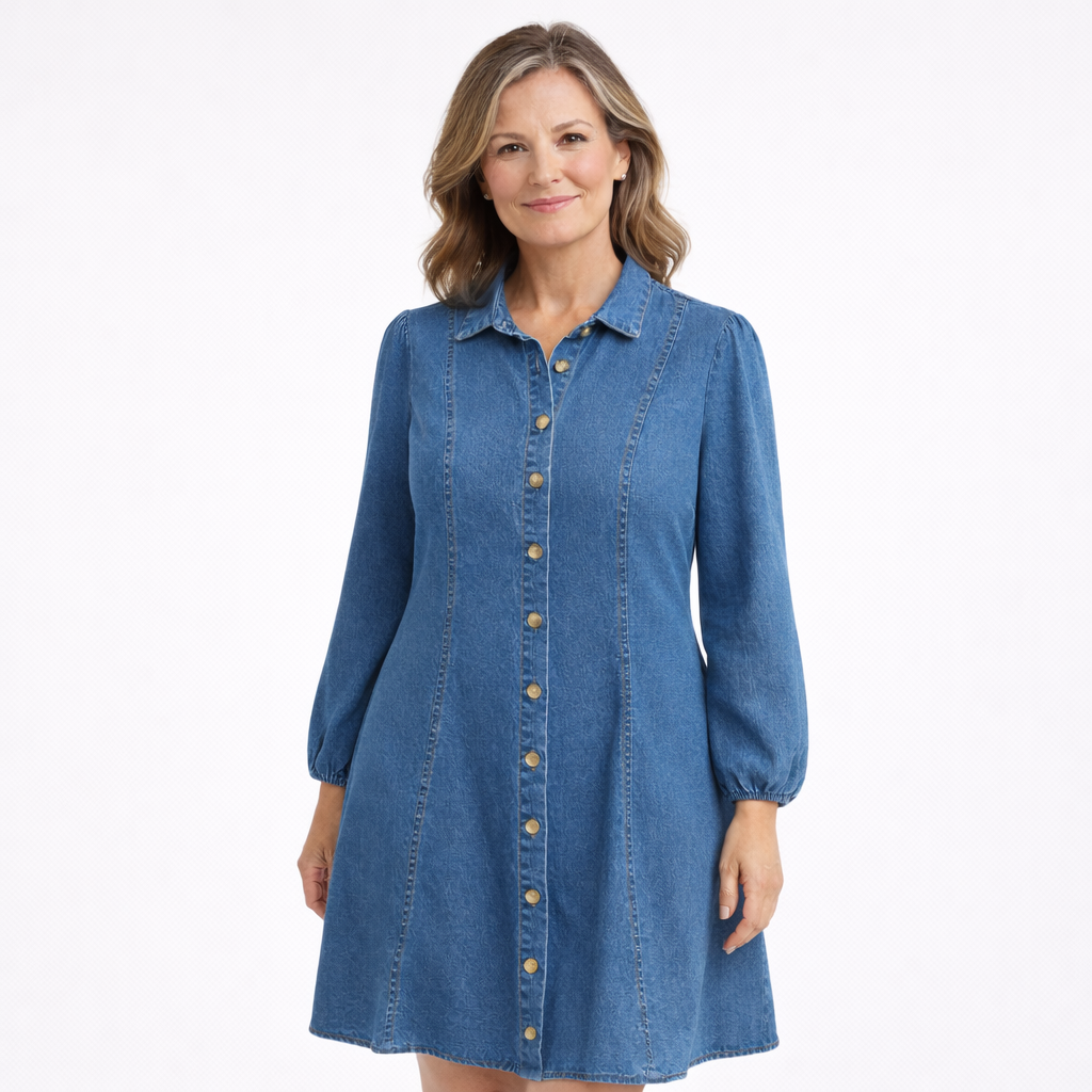 Zanorly™ Robe Chemise en Jean – Élégance Intemporelle & Confort au Quotidien