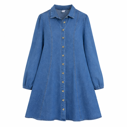 Zanorly™ Robe Chemise en Jean – Élégance Intemporelle & Confort au Quotidien