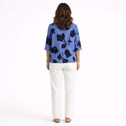 Zanorly™ Tunique Ample Élégance – Haut Léger à Imprimé Floral avec Boutons