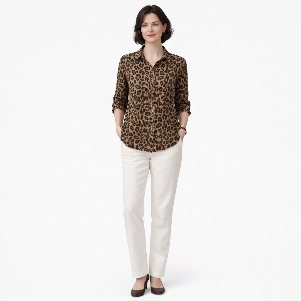Zanorly™ Chemise Léopard Élégante – Confort & Style Chic pour Femme