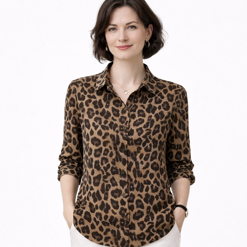 Zanorly™ Chemise Léopard Élégante – Confort & Style Chic pour Femme