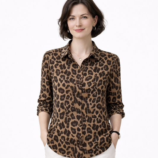 Zanorly™ Chemise Léopard Élégante – Confort & Style Chic pour Femme