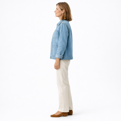 Zanorly™ Veste en Jean Élégante – Confort Moderne & Poches Pratiques