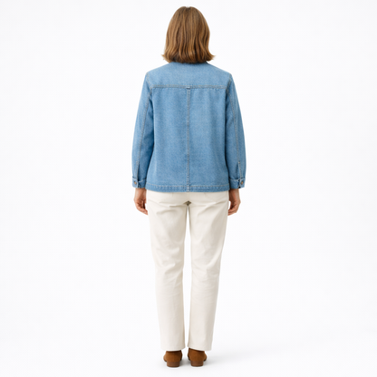 Zanorly™ Veste en Jean Élégante – Confort Moderne & Poches Pratiques