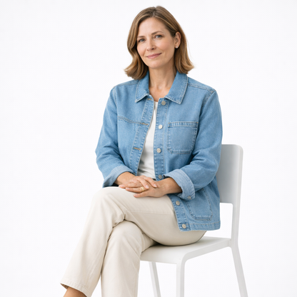 Zanorly™ Veste en Jean Élégante – Confort Moderne & Poches Pratiques
