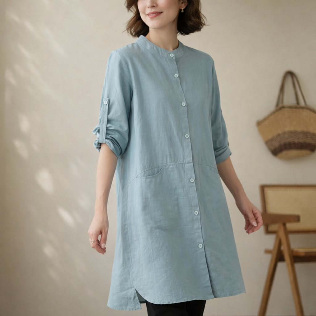 Zanorly™ Camille – Robe Tunique Élégante & Fluide pour un Confort Absolu