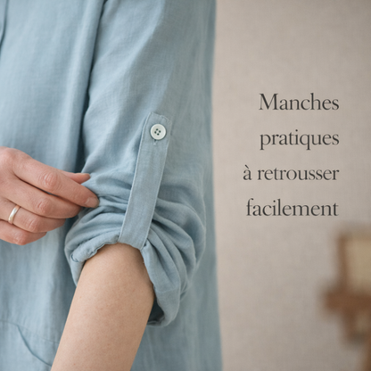 Zanorly™ Camille – Robe Tunique Élégante & Fluide pour un Confort Absolu