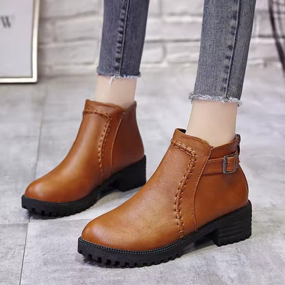 Zanorly™ Bottines Confort Élégance – Chaussures Chaudes et Faciles à Enfiler pour un Maintien Parfait