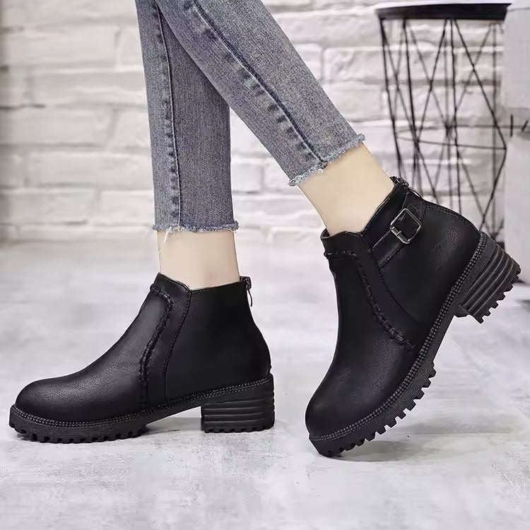 Zanorly™ Bottines Confort Élégance – Chaussures Chaudes et Faciles à Enfiler pour un Maintien Parfait