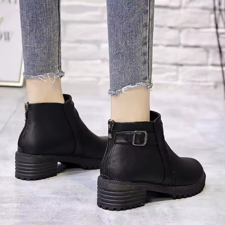 Zanorly™ Bottines Confort Élégance – Chaussures Chaudes et Faciles à Enfiler pour un Maintien Parfait