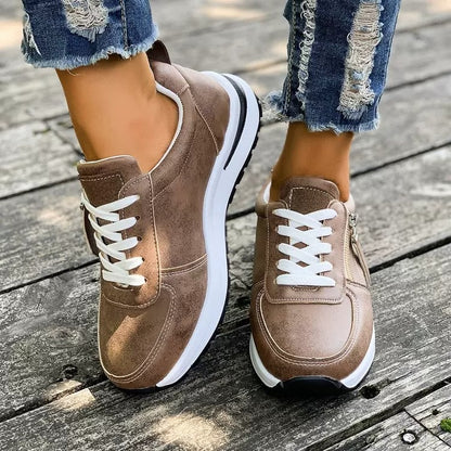 Zanorly™ Baskets Confort+ – Chaussures Élégantes avec Fermeture Zippée & Semelle Amortissante