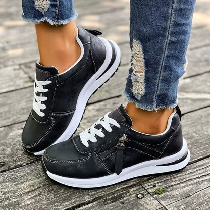 Zanorly™ Baskets Confort+ – Chaussures Élégantes avec Fermeture Zippée & Semelle Amortissante