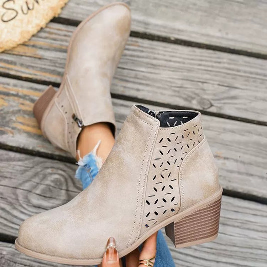 Zanorly™ Bottines Élégance Confort – Talon Stable & Style Respirant