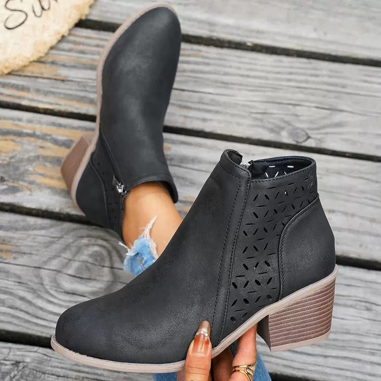 Zanorly™ Bottines Élégance Confort – Talon Stable & Style Respirant