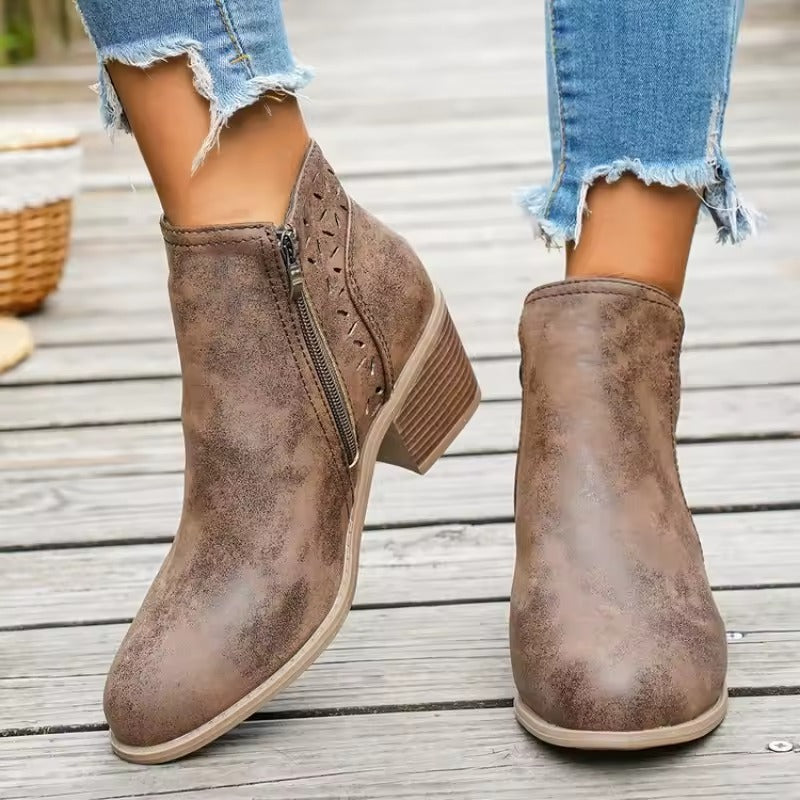 Zanorly™ Bottines Élégance Confort – Talon Stable & Style Respirant