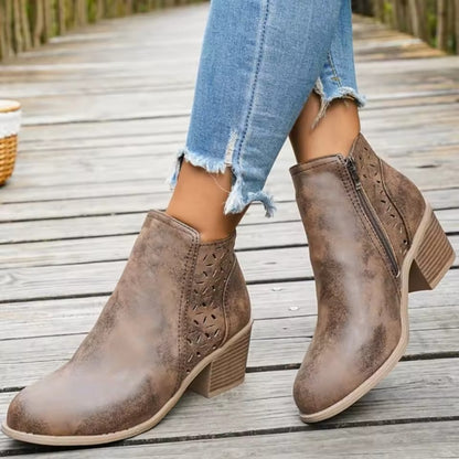 Zanorly™ Bottines Élégance Confort – Talon Stable & Style Respirant