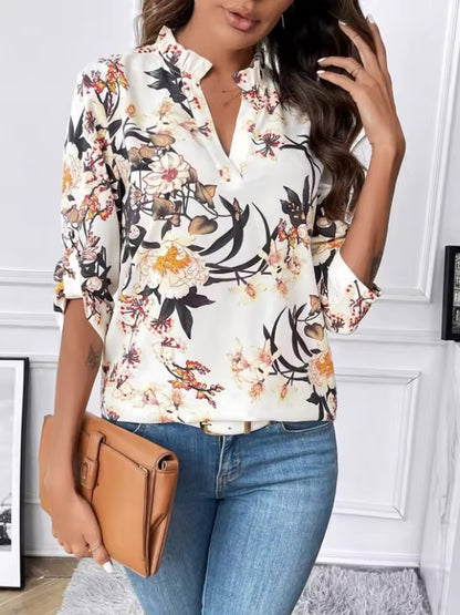 Zanorly™ Tunique Fleurie Élégante – Coupe Longue Fluide & Confort Chic au Quotidien