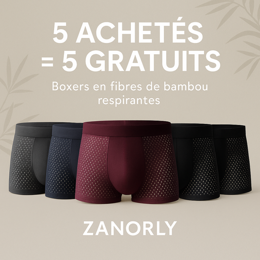 Zanorly™ Boxer Bambou – Confort Ultra-Respirant au Quotidien