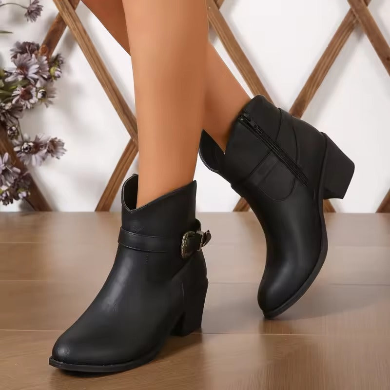 Zanorly™ Bottines Élégance Confort – Stabilité, Style & Bien-être au Quotidien