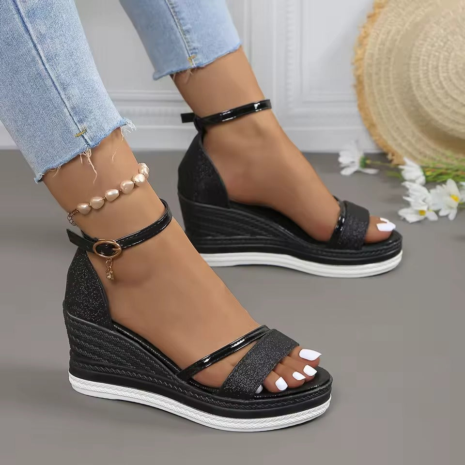 Zanorly™ Sandales Compensées Confort Élégance – Stabilité, Style et Bien-Être au Quotidien