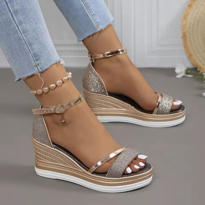 Zanorly™ Sandales Compensées Confort Élégance – Stabilité, Style et Bien-Être au Quotidien
