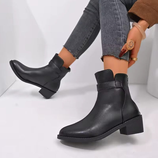 Zanorly™ Bottines Élégance Confort – Stabilité, Style Intemporel & Bien-Être au Quotidien