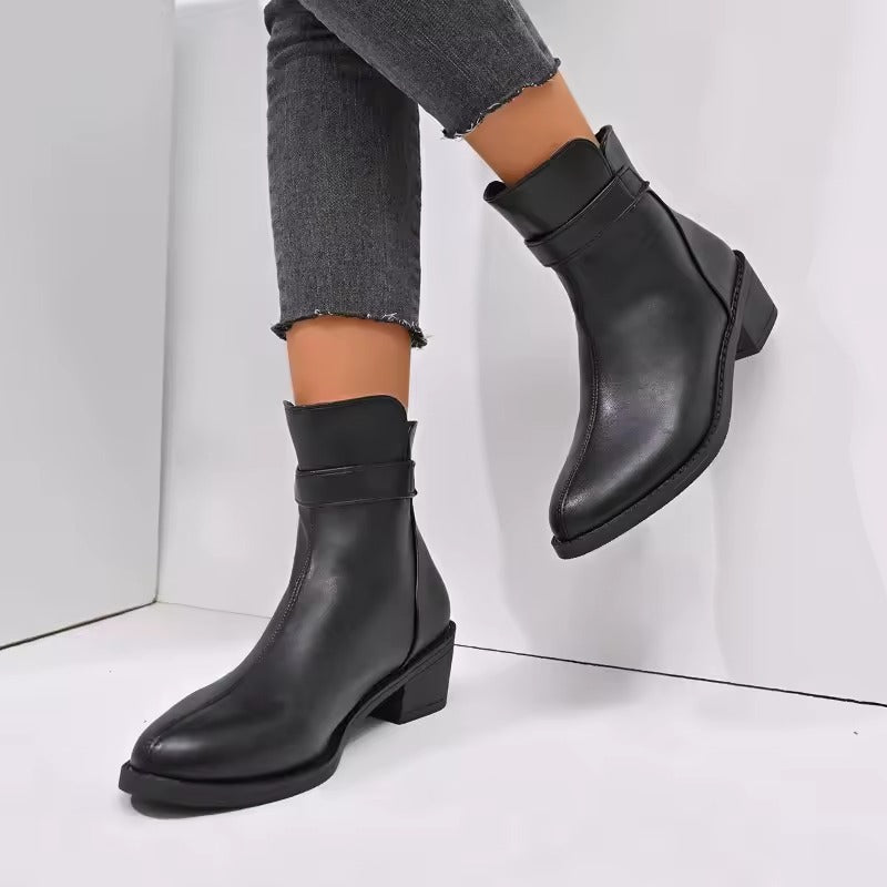 Zanorly™ Bottines Élégance Confort – Stabilité, Style Intemporel & Bien-Être au Quotidien