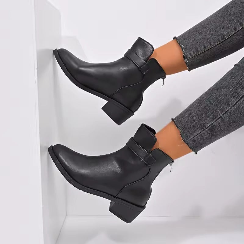 Zanorly™ Bottines Élégance Confort – Stabilité, Style Intemporel & Bien-Être au Quotidien