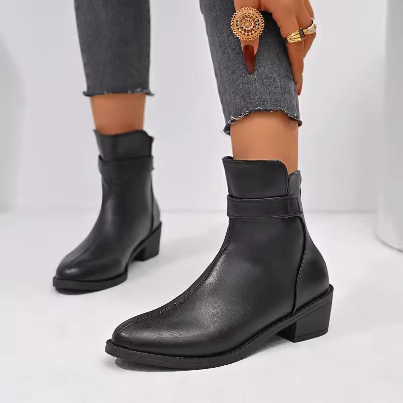 Zanorly™ Bottines Élégance Confort – Stabilité, Style Intemporel & Bien-Être au Quotidien