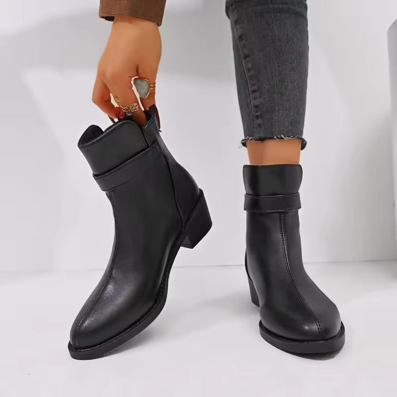 Zanorly™ Bottines Élégance Confort – Stabilité, Style Intemporel & Bien-Être au Quotidien