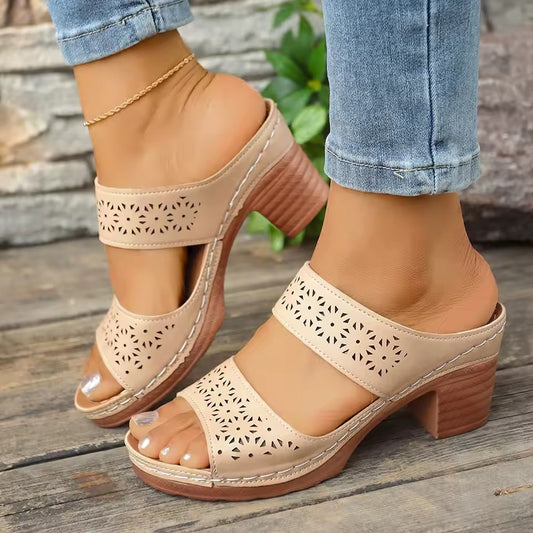 Zanorly™ Sandales Confort Élégance – Talon Stable & Maintien Doux pour un Bien-Être Quotidien